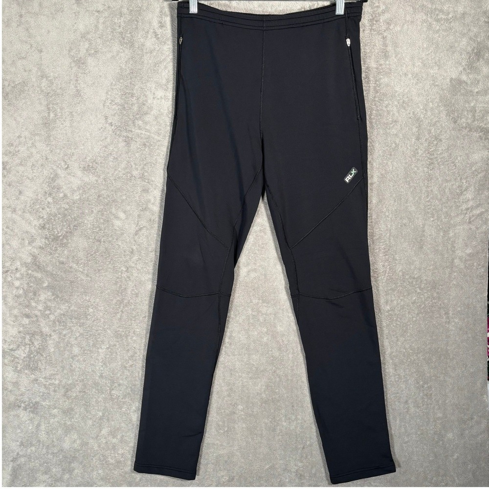 RLX Ralph Lauren Men Black Athletic Running Pants Tights Size L Gorpcore Jogging